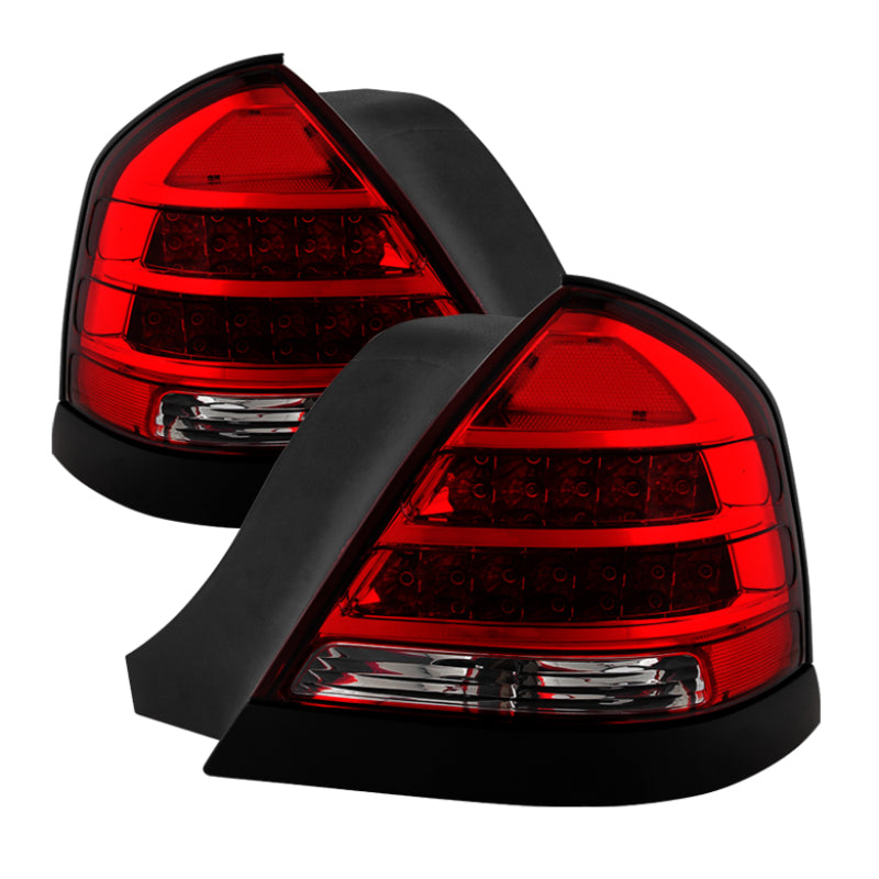 Xtune 98-11 Ford Crown Victoria LED Tail Lights -Red Clear ALT-JH-CVIC98-LED-PI-RC 9032868