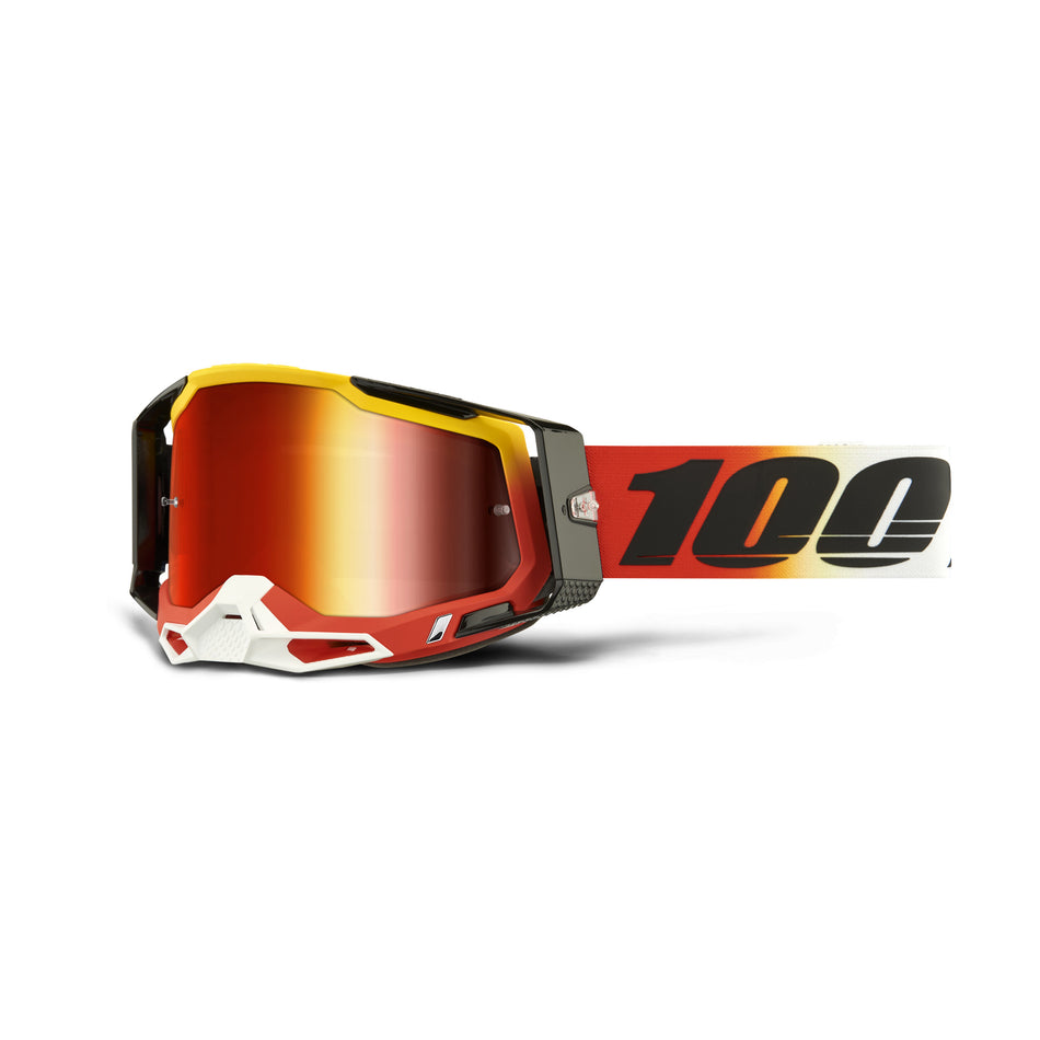 100% Racecraft 2 Goggle Ogusto Mirror Red Lens 50010-00024