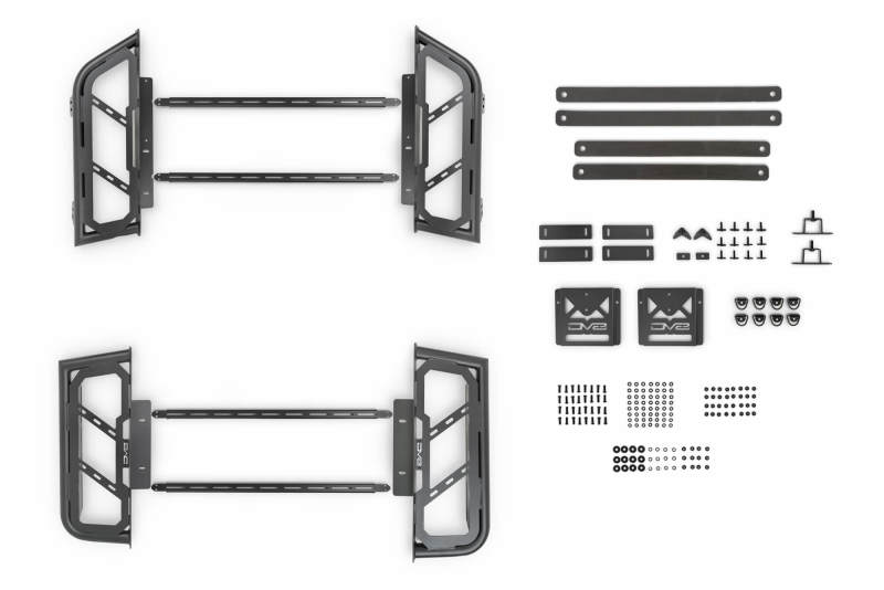 DV8 Offroad 07-23 Toyota Tundra / 09-23 Ford F150 Raptor MTO Series Bed Rack -  2pc Adj. RRUN-03