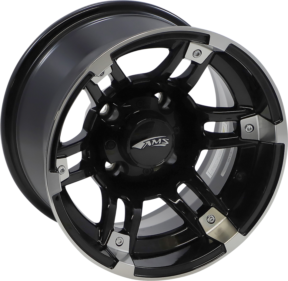 AMS Wheel - Roll'n 104 - Rear - Machined Black - 12x7 - 4/110 - 2+5 2744-031AB