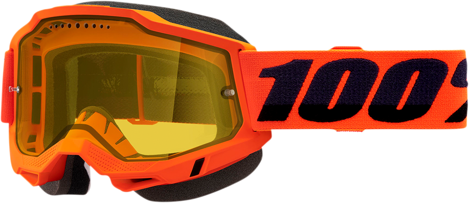 100% Accuri 2 Snow Goggles - Neon Orange - Yellow 50021-00004