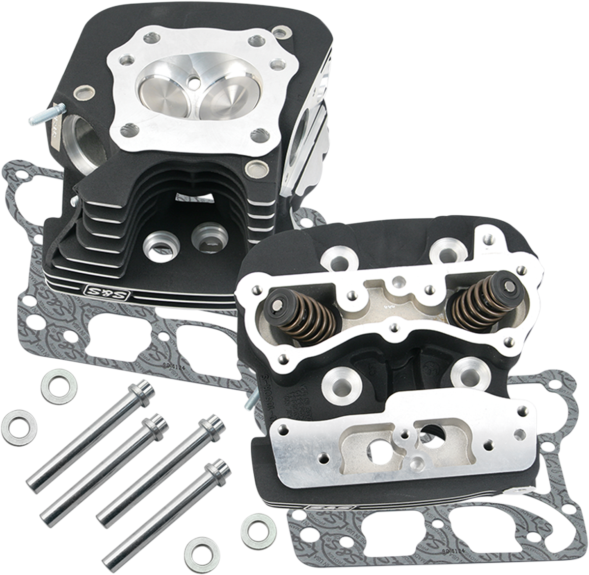 S&S CYCLE Cylinder Heads - Black NO MACHINED COMP RELEASE 900-0251