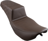 SADDLEMEN Step-Up Seat - Rear Lattice Stitch - Brown 897-06-173BR