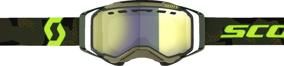 SCOTT Prospect Snow Cross Goggle - Khaki Green/Neon Yellow - Enhancer Yellow Chrome 272846-7701335