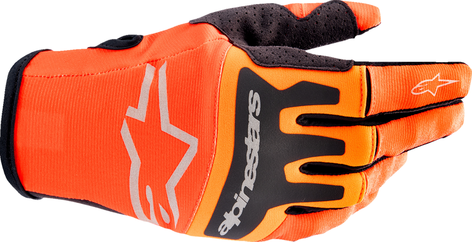 ALPINESTARS Techstar Gloves - Hot Orange/Black - Small 3561023-411-S