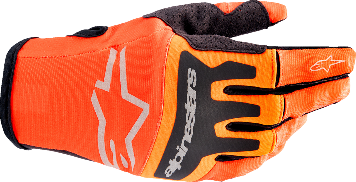 Guantes ALPINESTARS Techstar - Naranja intenso/Negro - Medianos 3561023-411-M 