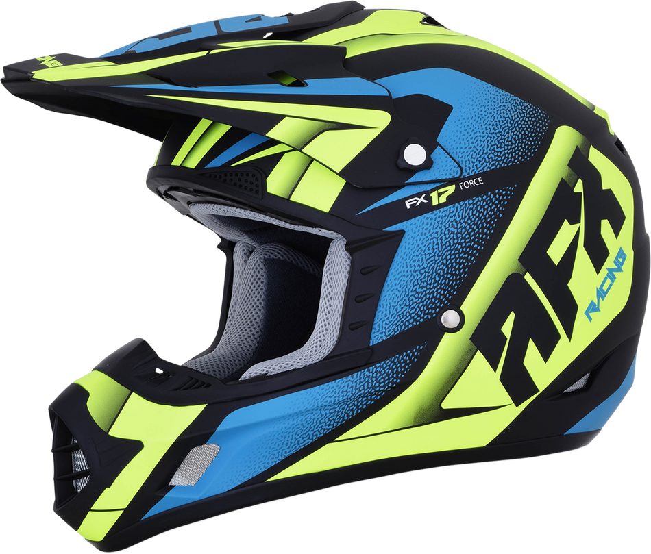 AFX FX-17 Helmet - Force - Matte Black/Green/Blue - Small 0110-5214