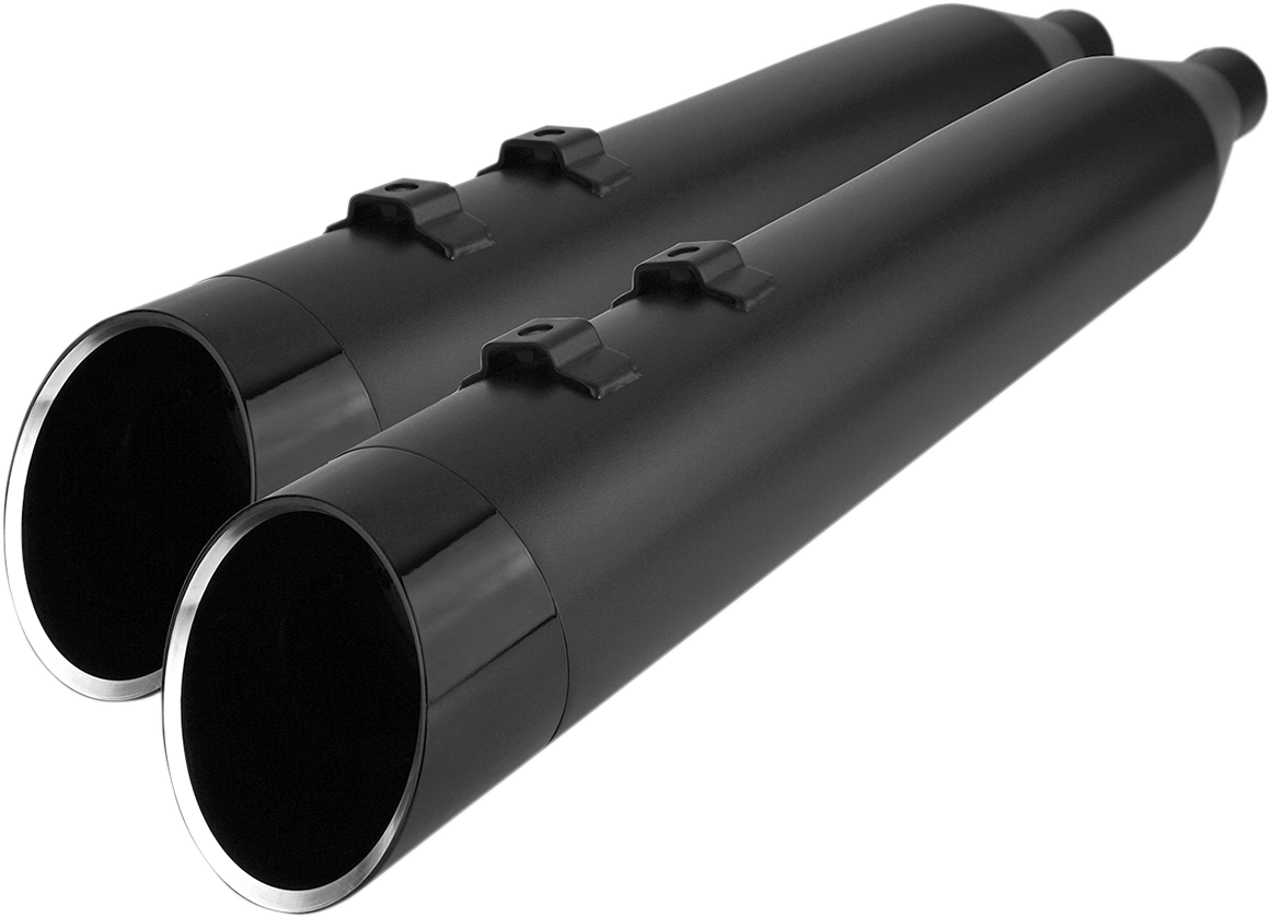 KHROME WERKS Mufflers - Black with Edge Tip 202855