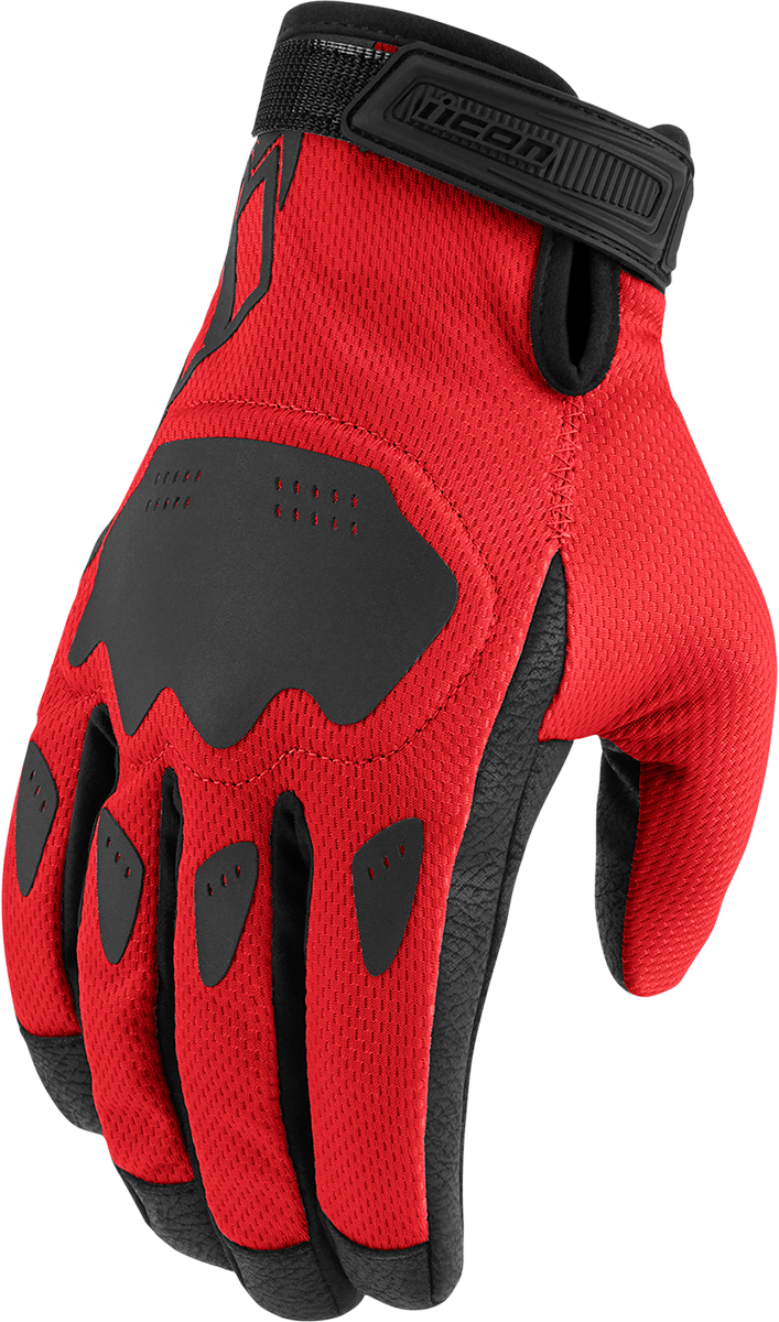 ICON Hooligan™ CE Gloves - Red - Small 3301-4384