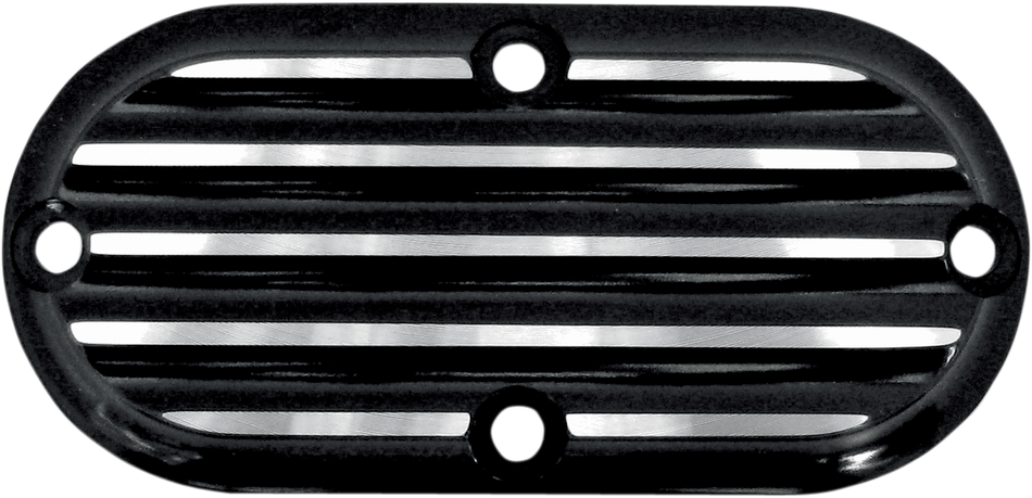 JOKER MACHINE Inspection Cover - Black/Silver - Finned 06-95TC