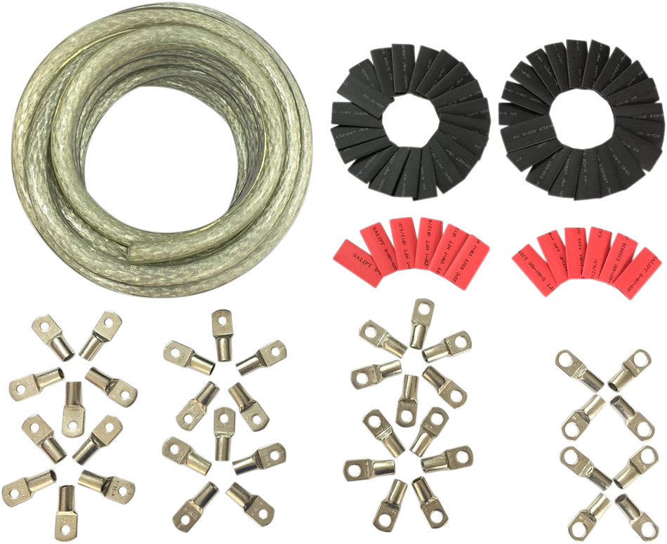 DRAG SPECIALTIES Custom Battery Cable Kit - Harley Davidson - Clear E25-0092CK