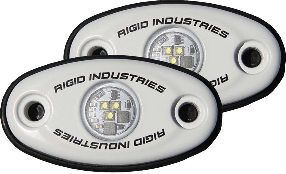 RIGID A-Series Low Power White W/Red Led (Pair) 48216