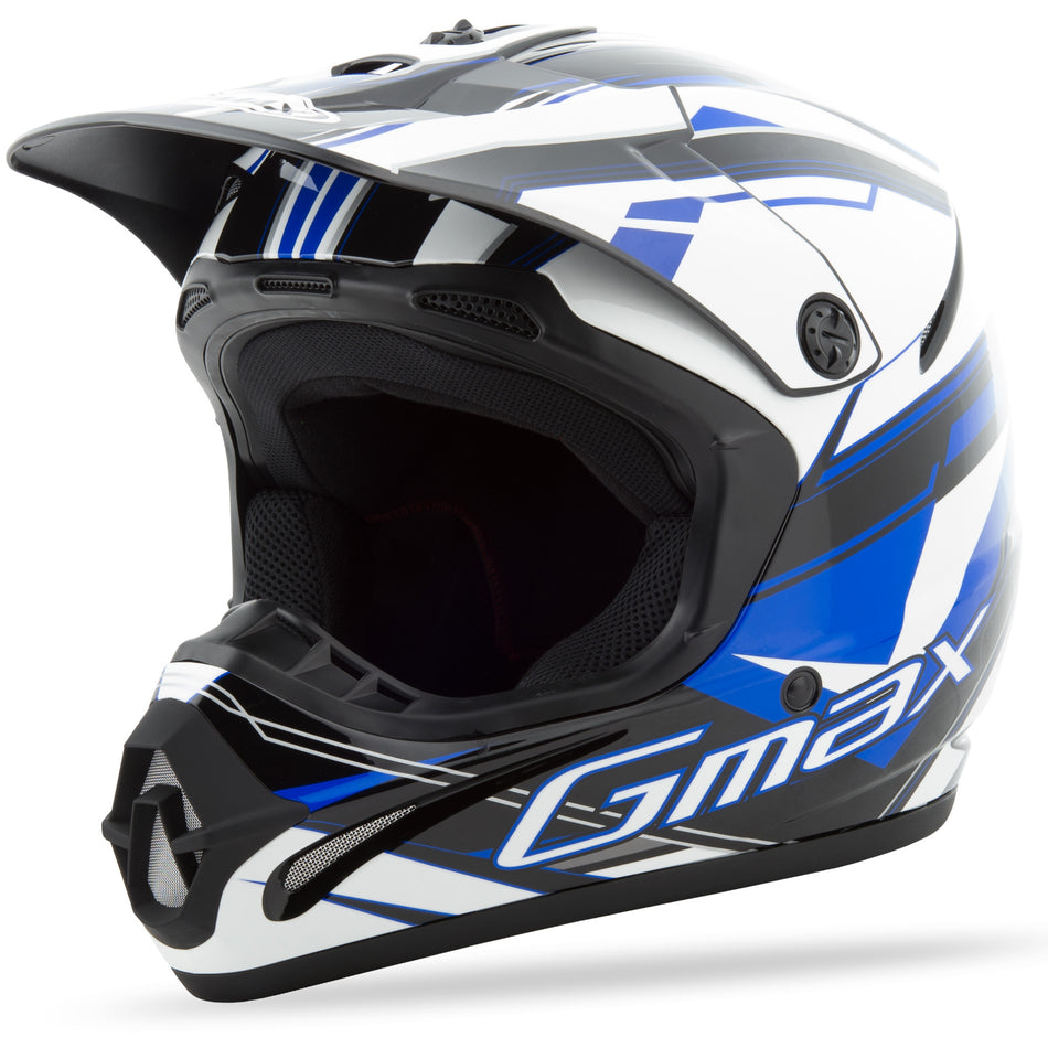 GMAX Gm46.2y Traxxion Helmet Black/Blue/White Yl G3463212 TC-2