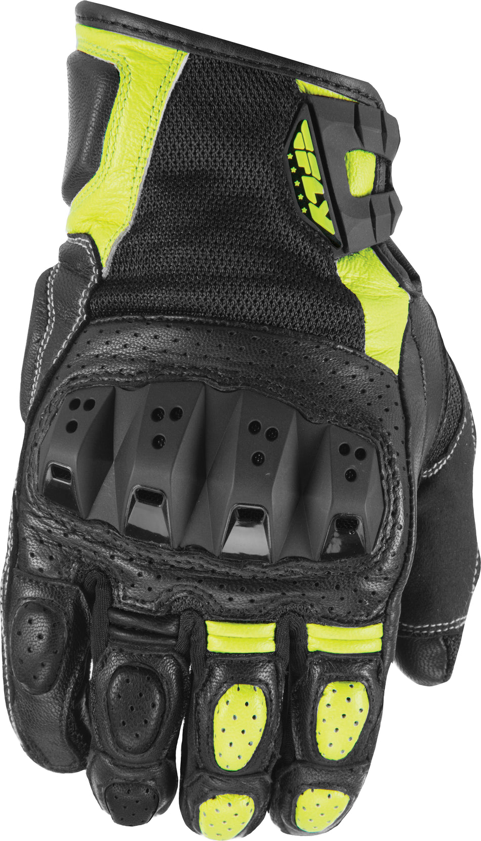 FLY RACING Brawler Gloves Black/Hi-Vis 3x #5884 476-2046~7
