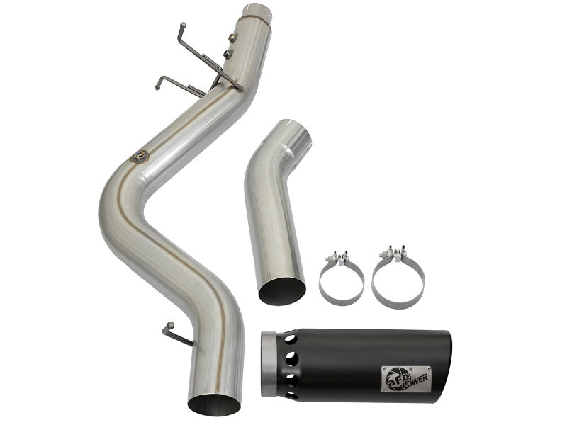 aFe LARGE BORE HD 4in 409-SS DPF-Back Exhaust w/Black Tip 2017 GM Duramax V8-6.6L (td) L5P 49-44085-B