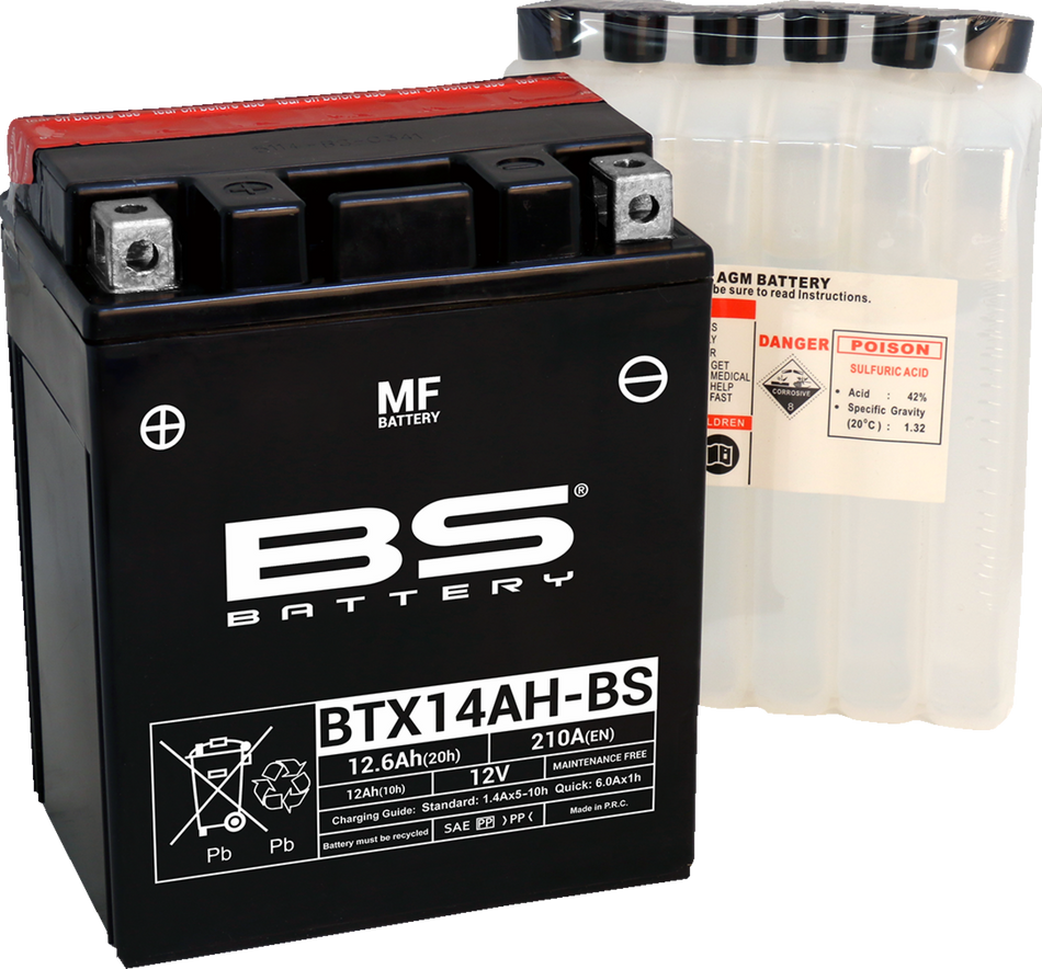 BS BATTERY Battery - BTX14AH-BS (YTX) 300606