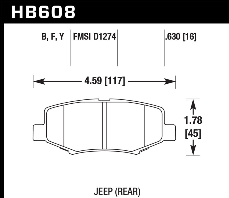 Hawk LTS Street Brake Pads KHB608Y.630