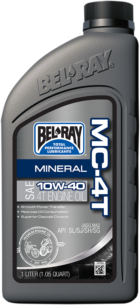 BEL-RAY MC-4T Mineral Oil - 10W-40 - 1L 99401-BT1LA