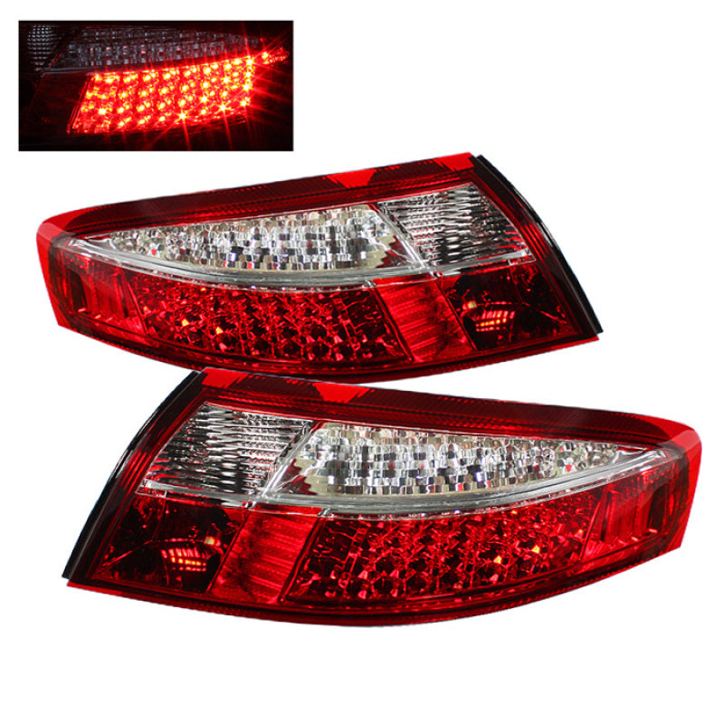 Xtune Porsche 911 996 ( Non 4S. Turbo. GT3 ) 99-04 LED Tail Lights Red Clear ALT-ON-P99699-LED-RC 5013132