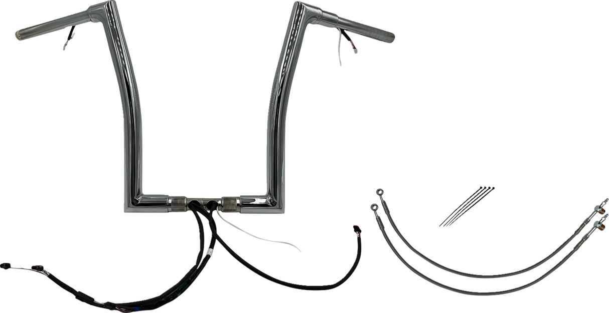 FAT BAGGERS INC. Handlebar Kit - Flat Top - 16" - Chrome 601316