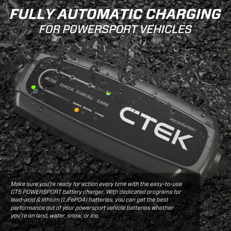 CTEK Battery Charger - CT5 Powersport - 2.3A K40-339