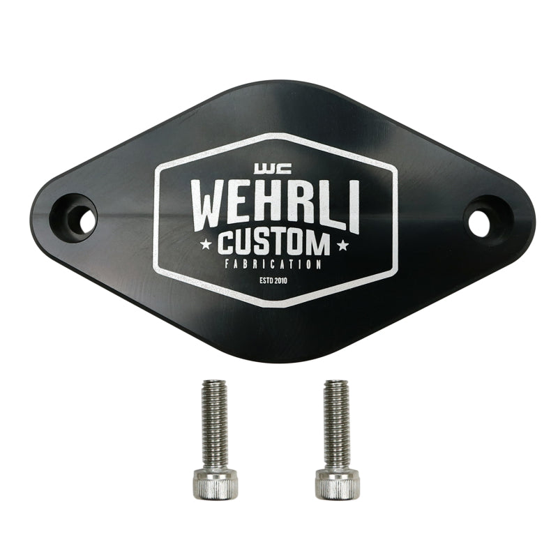 Wehrli 11-16 Chevrolet 6.6L LML Duramax Turbo Resonator Billet Block Off Plate WCF100096