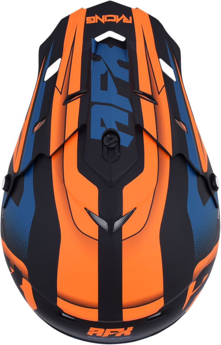 Visera AFX FX-17 - Force - Negro mate/Naranja/Azul 0132-1175 