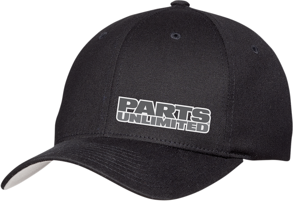 THROTTLE THREADS Parts Unlimited Curved Bill Hat - Black - Small/Medium PSU29H51BKSM