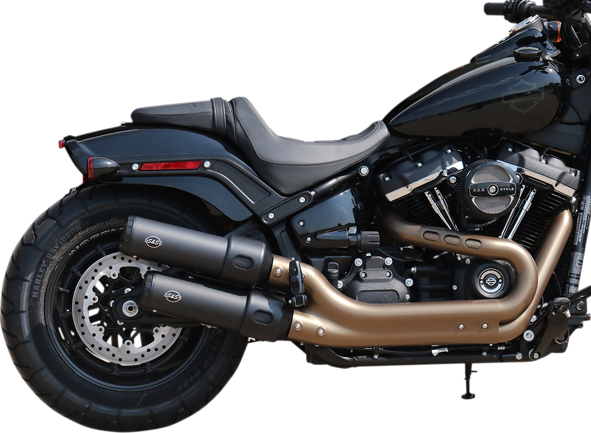 S&S CYCLE Ceramic Black Grand National Mufflers for Fat Bob 550-0734