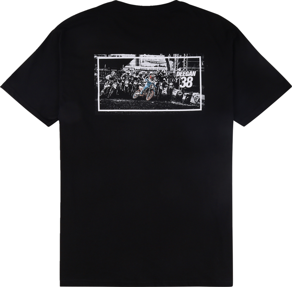 Deegan Apparel Holeshot T-Shirt - Black - Medium DMTSS3027BLKM