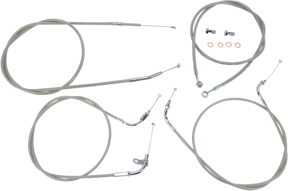 BARON Cable Line Kit - 15" - 17" - XVS650CL - Stainless Steel BA-8015KT-16