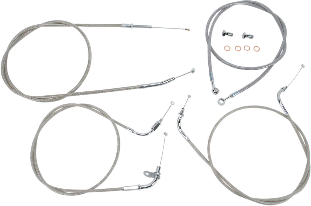 BARON Cable Line Kit - 15" - 17" - XVS650CL - Stainless Steel BA-8015KT-16