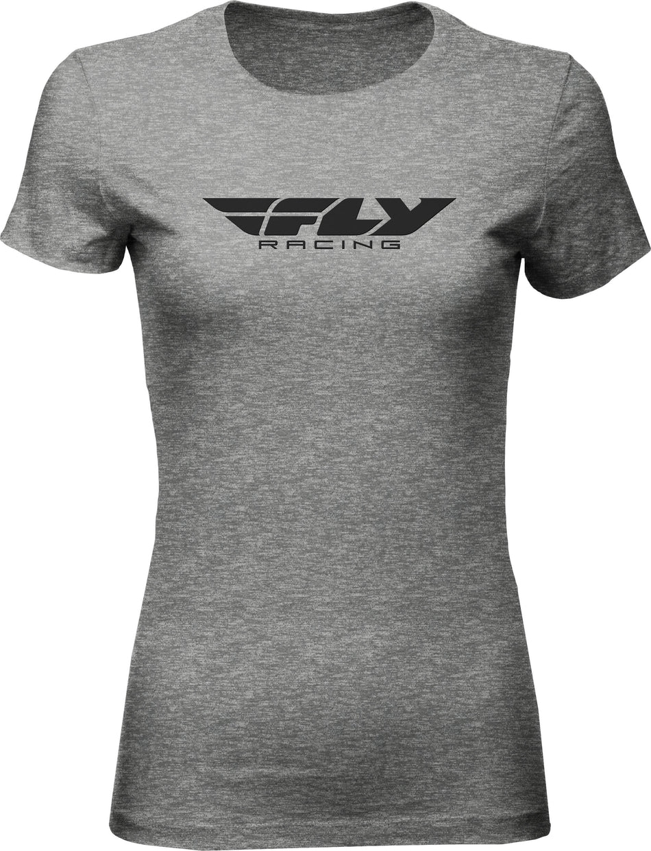 FLY RACING Women's Fly Corporate Tee Dark Grey Heather Sm 356-0363S