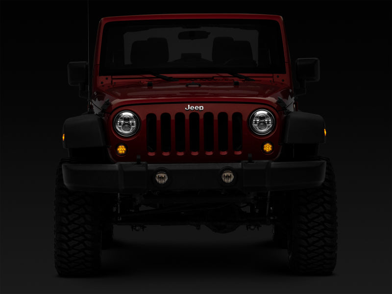 Raxiom 07-18 Jeep Wrangler JK Axial Series LED Amber Turn Signals (Smoked) J108040