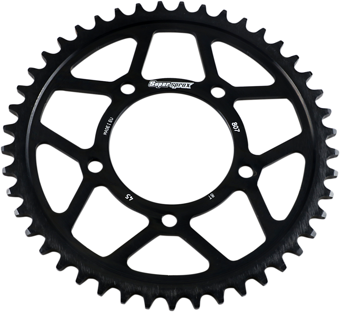 SUPERSPROX Edge Rear Sprocket - Black - 45 Tooth RFA-807-45-BLK