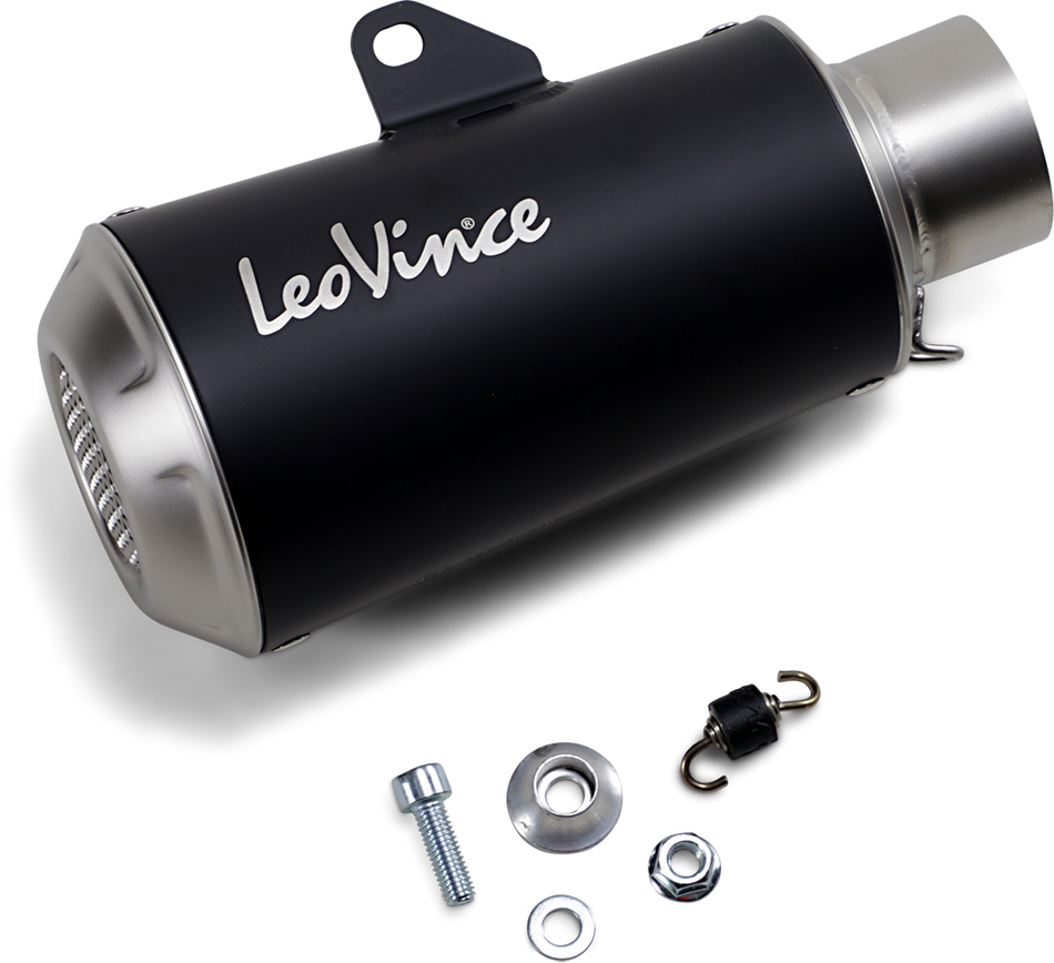 LEOVINCE 54mm Universal LV-10 Slip-On Muffler - Black Edition 9746B