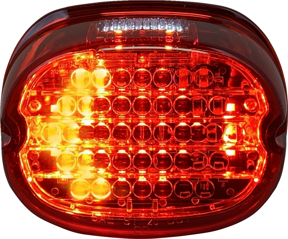 CUSTOM DYNAMICS Taillight w/ Integrated Turn Signal - Top Window - Red Lens CD-INT-TL-W-R