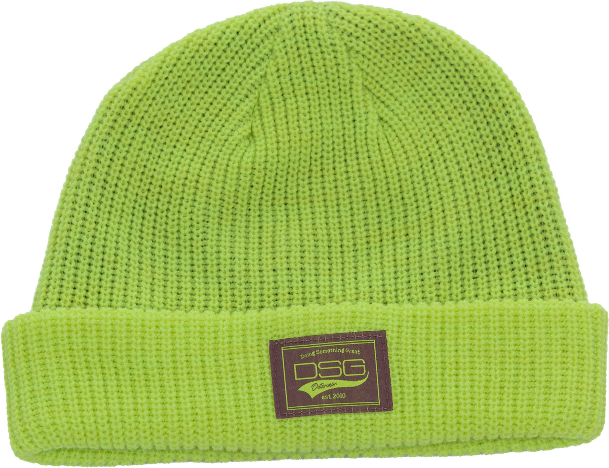 DSG Cap Knit Beanie Neon Lemon 527052