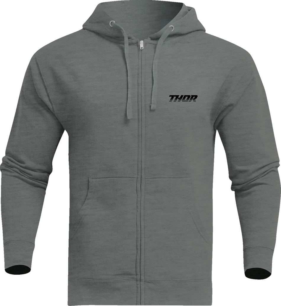 THOR Formula Zip-Up Fleece Sweatshirt - Heather Gunmetal - Medium 3050-6664