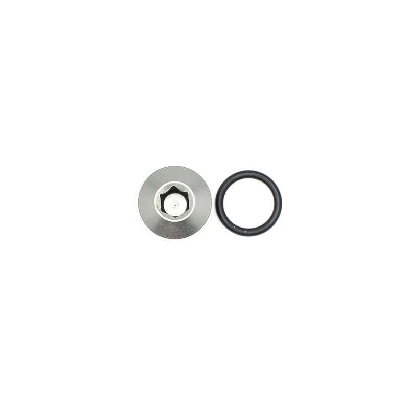 DeatschWerks 6AN ORB Male Plug Low Profile Internal Allen/Hex (Incl O-Ring) - Anodized Matte Black 6-02-0717-B