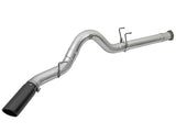 aFe ATLAS 5in DPF-Back Alum Steel Exhaust System w/Black Tip 2017 Ford Diesel Trucks V8-6.7L (td) 49-03090-B