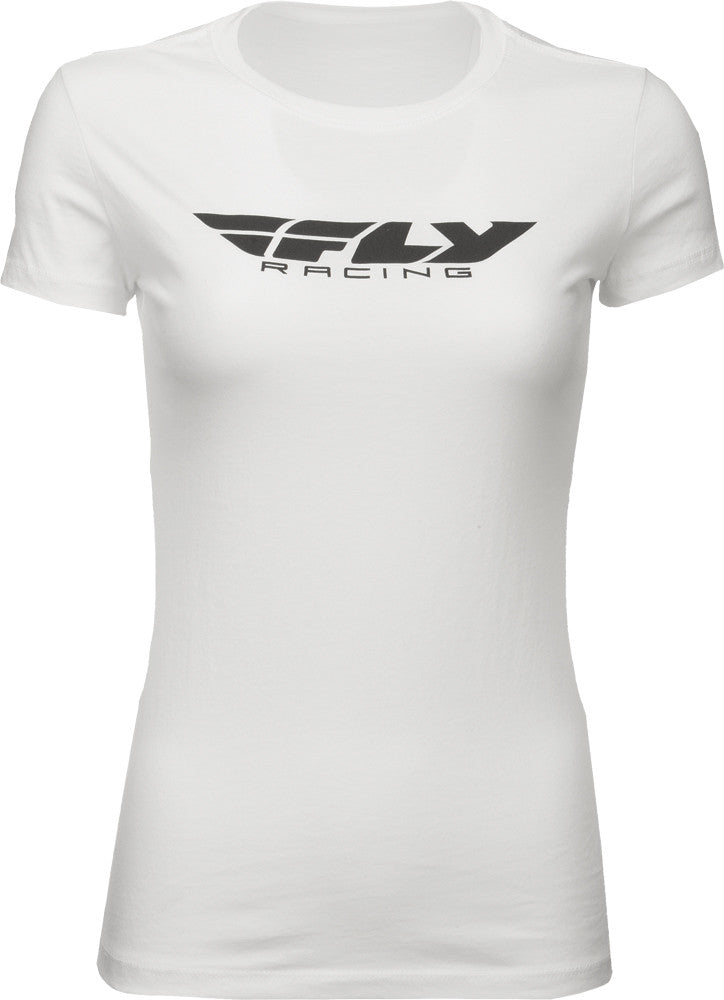 FLY RACING Fly Women's Corporate Tee White Sm 356-0374S