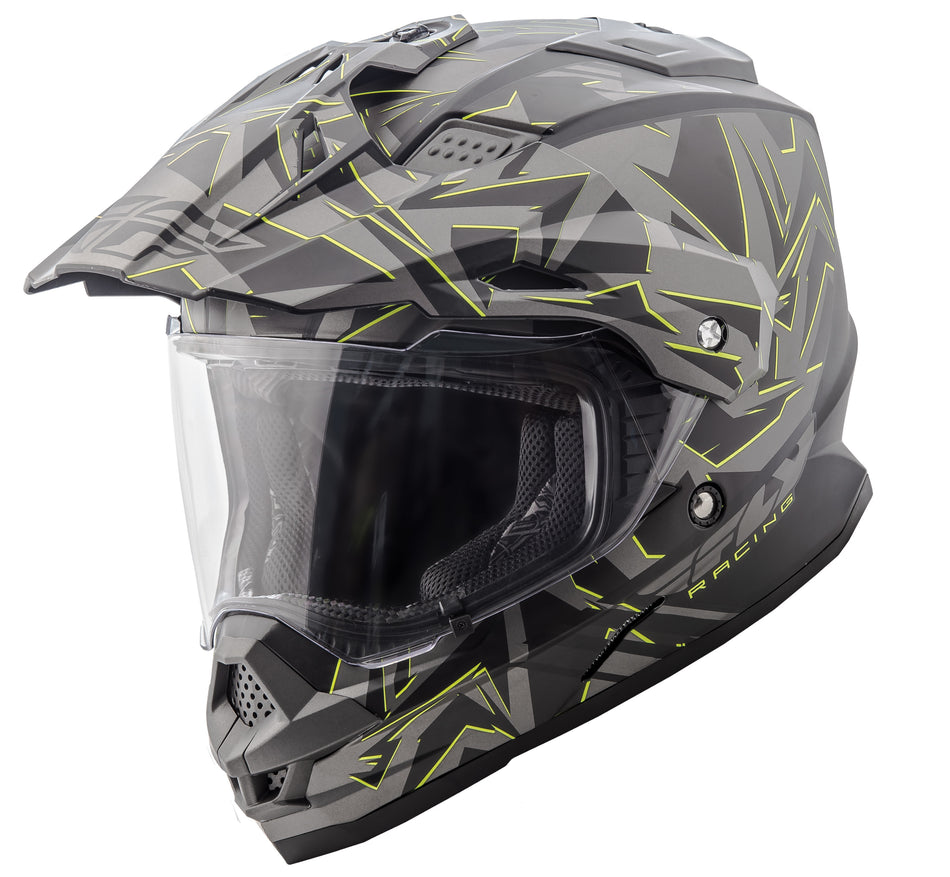FLY RACING Trekker Nova Helmet Matte Grey/Hi-Vis 2x 73-70152X