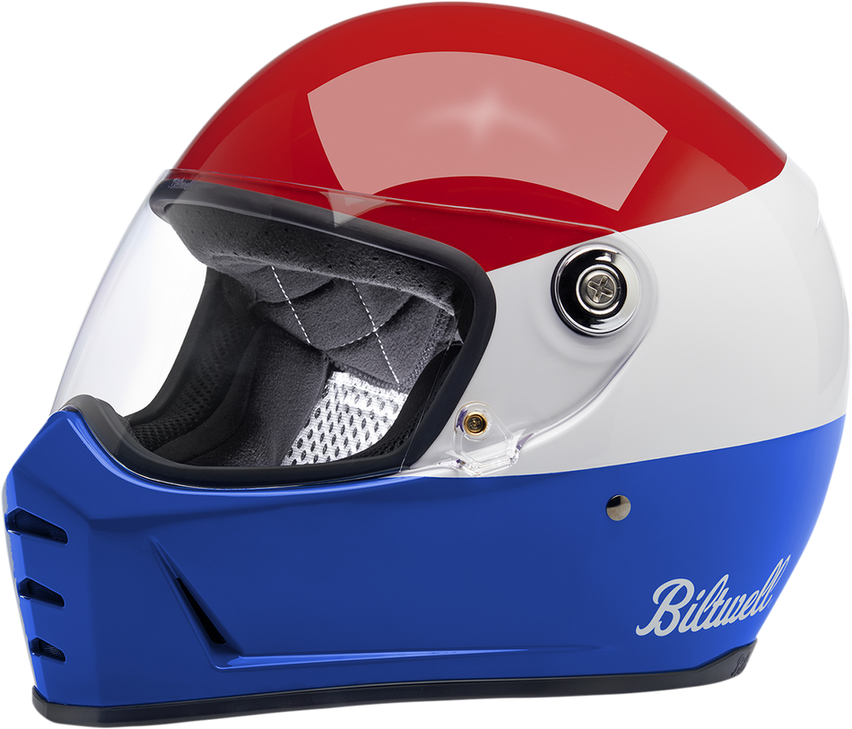 BILTWELL Lane Splitter Helmet - Gloss Podium Red/White/Blue - 2XL 1004-549-106