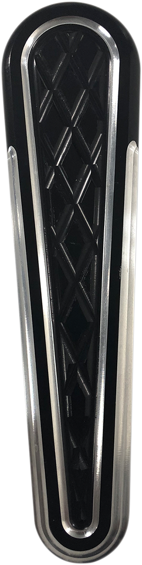 EDDIE TROTTA DESIGNS Dash Panel Insert - Platinum Cut - Black Anodized TC-109B
