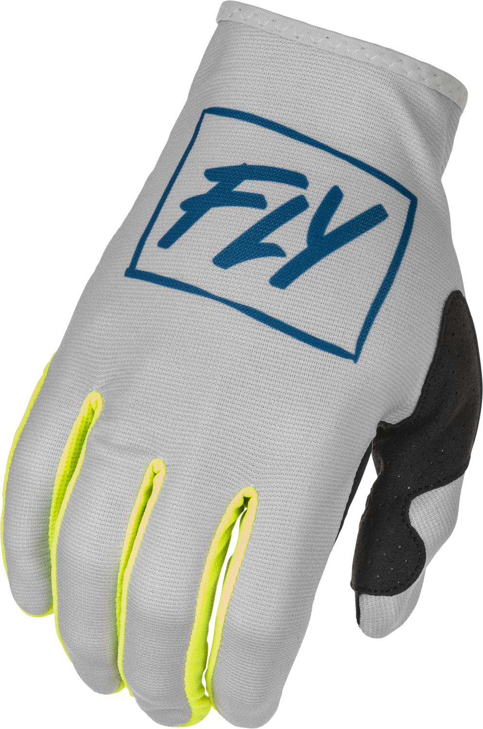 FLY RACING Youth Lite Gloves Grey/Teal/Hi-Vis Ys 375-711YS