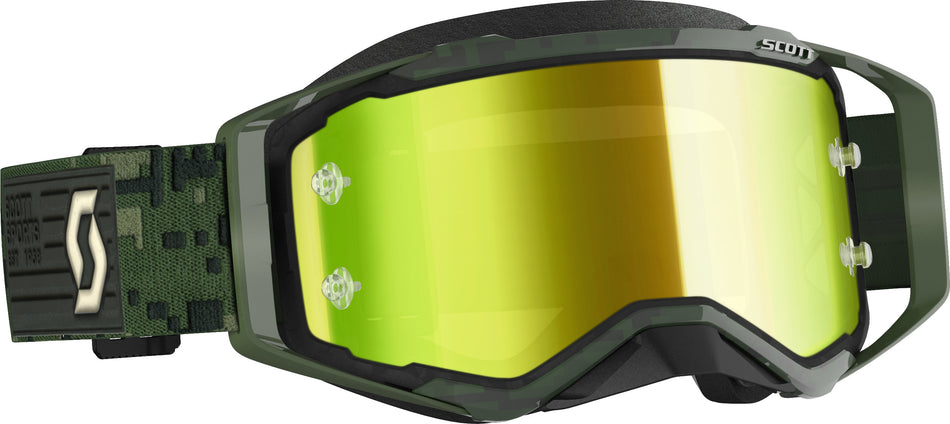 SCOTT Goggle Prospect Sr Military Khaki Green Yellow Chrome Lens 272821-6312289
