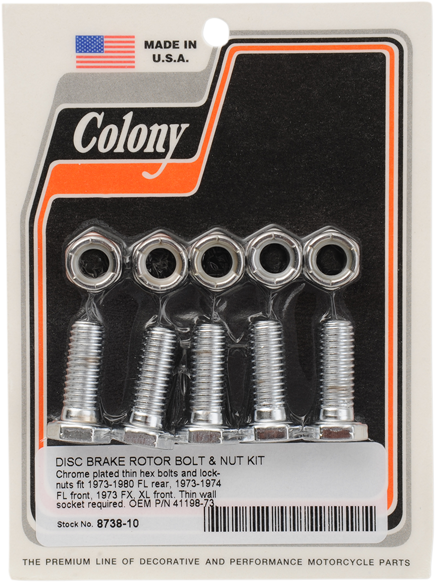 COLONY Bolt Kit - Rotor - Front/Rear 8738-10