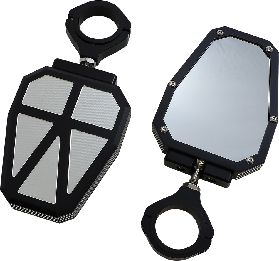 MOOSE RACING Mirror - Side View - Hexagon - Black M60-7009B
