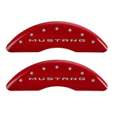 MGP 4 Caliper Covers Engraved Front 2015/Mustang Engraved Rear 2015/GT Red finish silver ch 10200S2MGRD